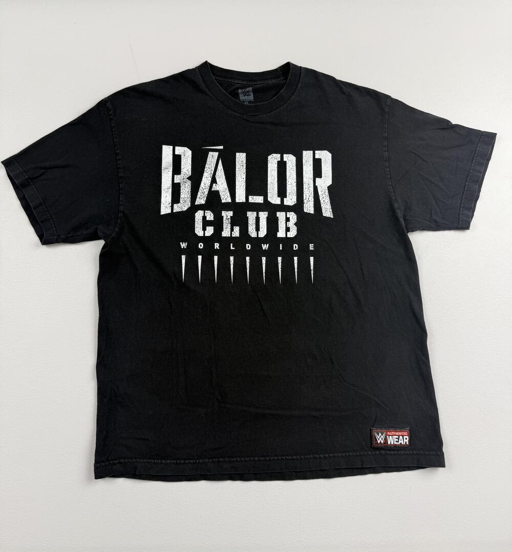WWE Shirt Mens XL Black Balor Club Worldwide Graphic Tee Wrestling Tagless